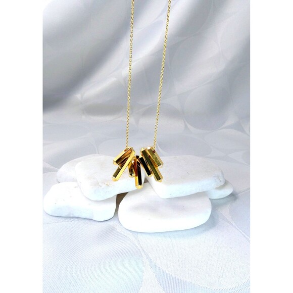 Via Saviene Aurum Small Bib Necklace Gold Plated Brass Excellent MCM - Picture 5 of 7